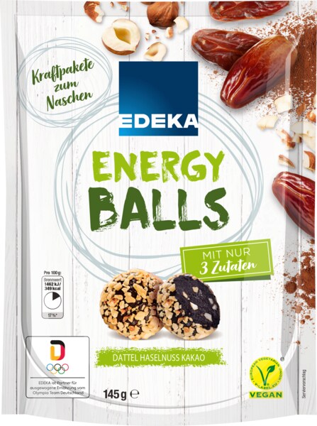EDEKA Energy Balls Dattel, Haselnuss, Kakao