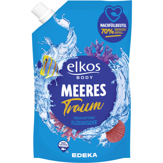 EDEKA elkos Flüssigseife Meerestraum Nachfüllbeute