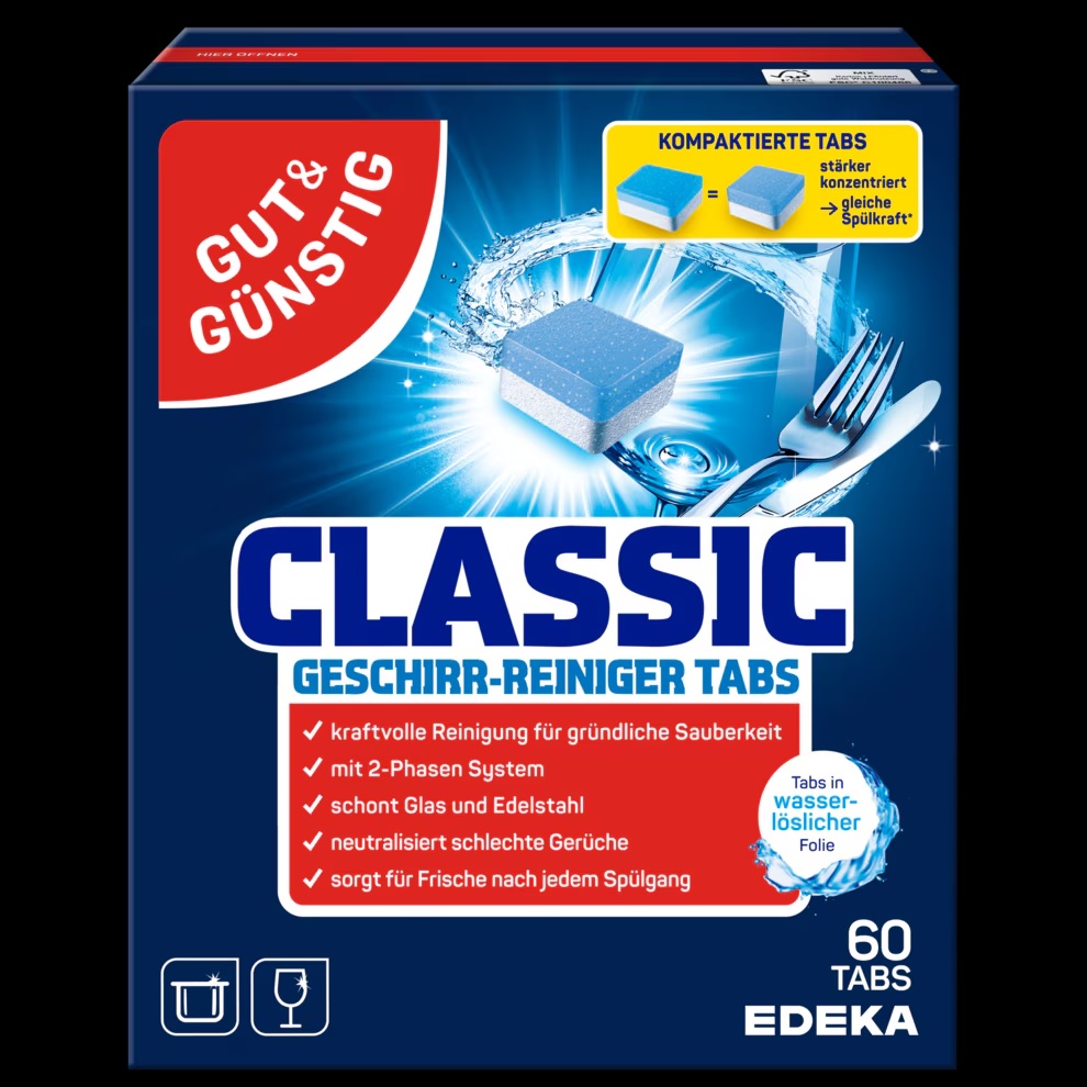 GUT&G_NSTIG Classic Geschirr-Reiniger Tabs 60 Tabs