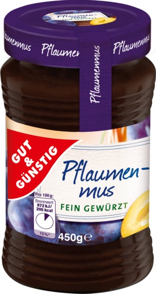 Einkaufsshop | Detailansicht | Aufstriche | GUT&amp;GÜNSTIG Pflaumenmus 450g